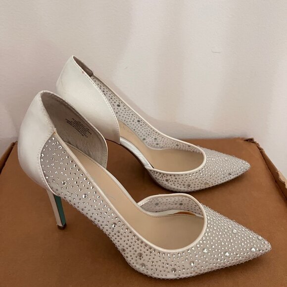 Betsey Johnson Shoes - Betsey Johnson rhinestone crystal pumps